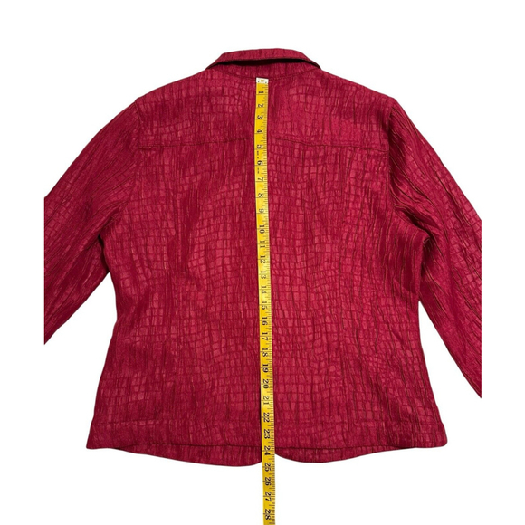 Christopher Banks Blazer Button Jacket Womens Large Fuchsia Pink Long Sleeves - Picture 12 of 12